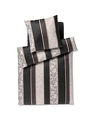 JOOP | Biancheria da letto in raso PAISLEY STRIPES 70x90cm/140x200cm Rosso scuro | Nero
