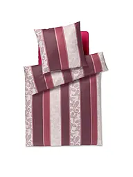 JOOP | Biancheria da letto in raso PAISLEY STRIPES 70x90cm/140x200cm Rosso scuro | Rosso scuro