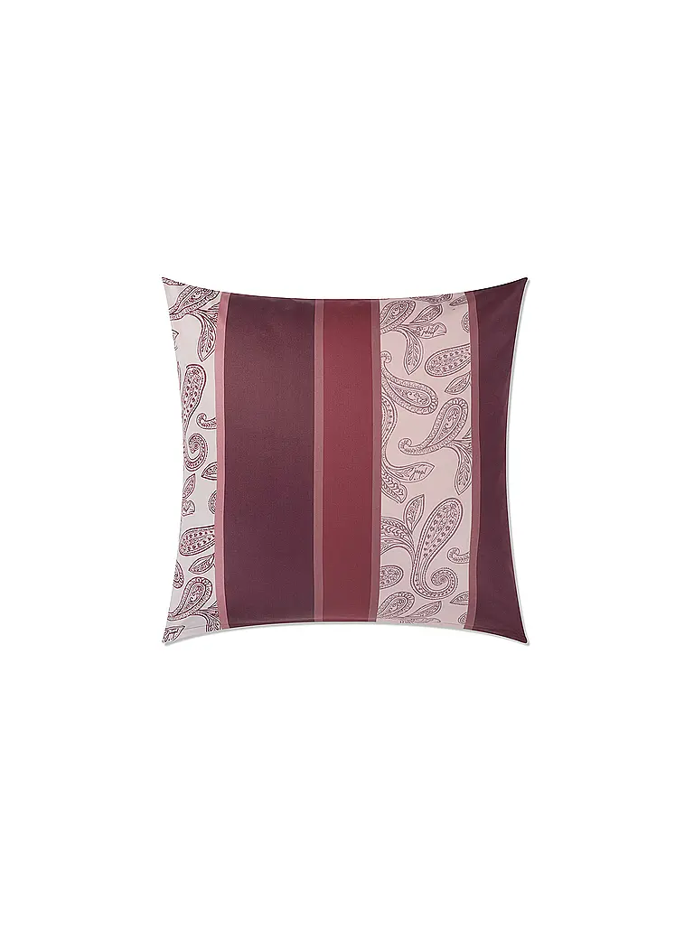JOOP | Biancheria da letto in raso PAISLEY STRIPES 70x90cm/140x220cm Rosso scuro | 