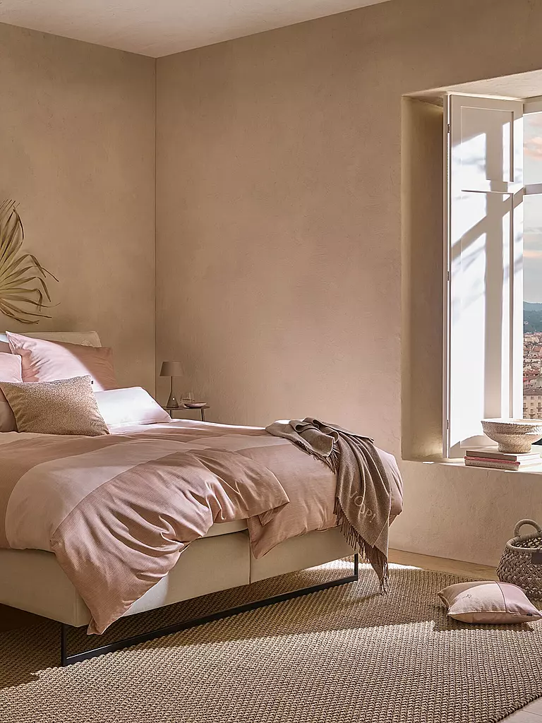JOOP | Biancheria da letto in raso SPLIT 2x 70x90cm / 200x200cm Nude | Beige