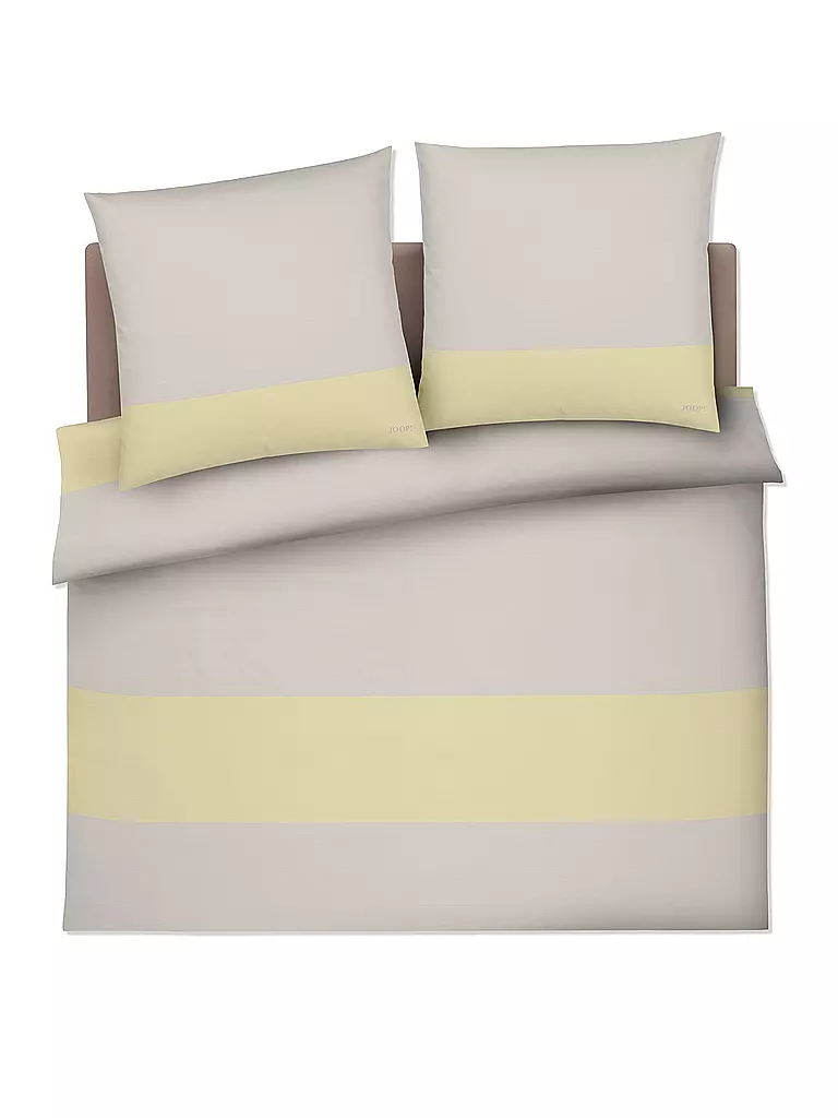 JOOP | Biancheria da letto in raso SPLIT 2x 70x90cm / 200x200cm Vanilla | Crema