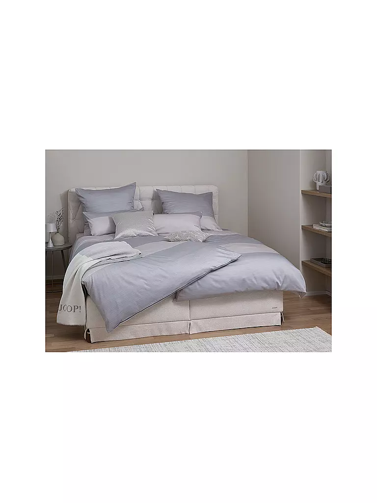JOOP | Biancheria da letto in raso SPLIT 70x90cm / 140x220cm Stone | Grigio chiaro