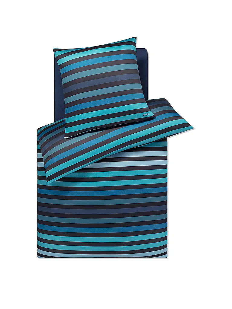 JOOP | Biancheria da letto in raso TONE 70x90cm/140x220cm Ocean | Blu scuro
