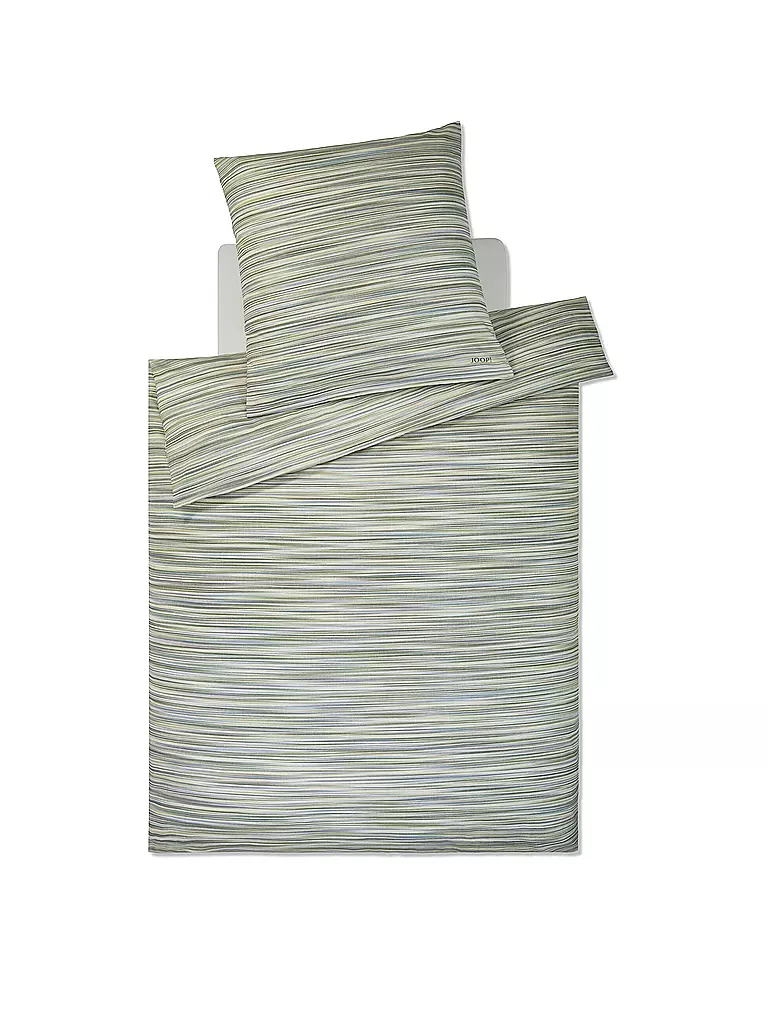 JOOP | Biancheria da letto in raso VIVID 2x 70x90cm/200x200cm Lime | Verde chiaro