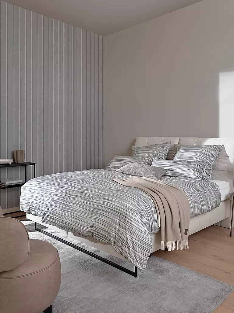 JOOP | Biancheria da letto in raso VIVID 2x 70x90cm/200x200cm Stone | Grigio