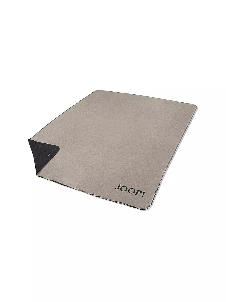 JOOP | Coperta - Plaid 150x200cm Tinta unita Doubleface Pietra/Antracite | Grigio