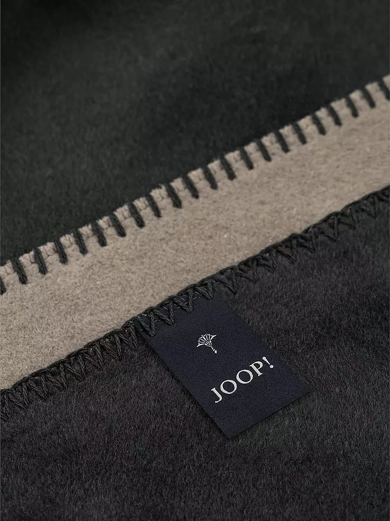 JOOP | Coperta - Plaid 150x200cm Tinta unita Doubleface Pietra/Antracite | Grigio
