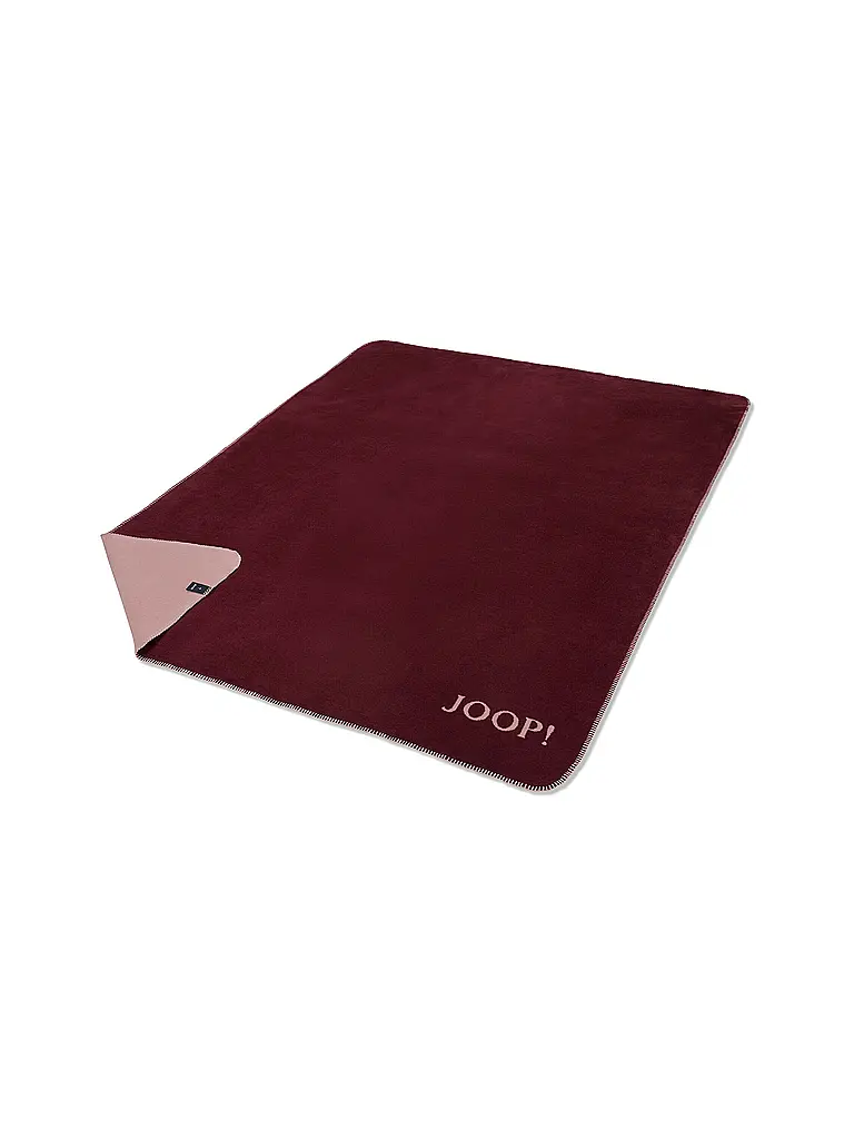 JOOP | Coperta - Plaid 150x200cm Tinta unita Doubleface Rouge-Nude | Rosso scuro