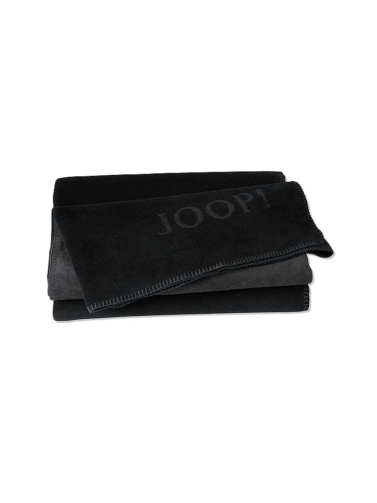 JOOP | Coperta da divano - Plaid 150x200cm Tinta unita Doubleface R | Nero