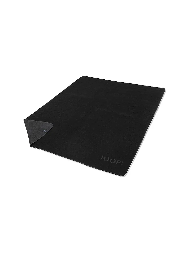 JOOP | Coperta da divano - Plaid 150x200cm Tinta unita Doubleface R | Nero