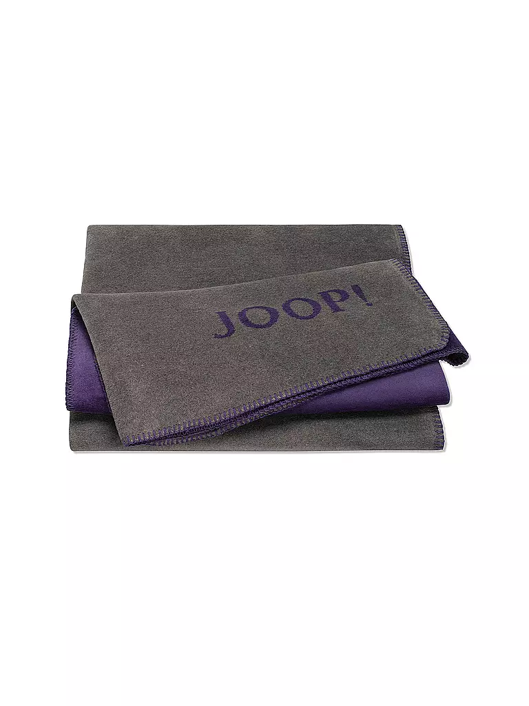 JOOP | Coperta UNI-DOUBLEFACE 150x200cm Ardesia/Viola | Grigio