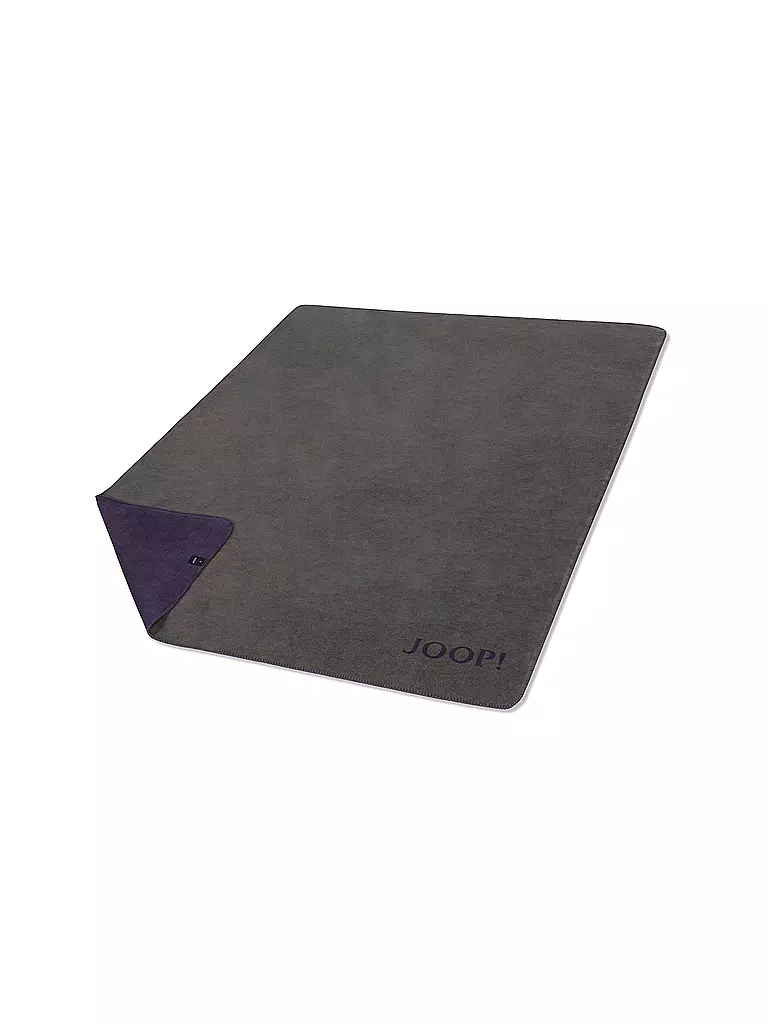 JOOP | Coperta UNI-DOUBLEFACE 150x200cm Ardesia/Viola | Grigio