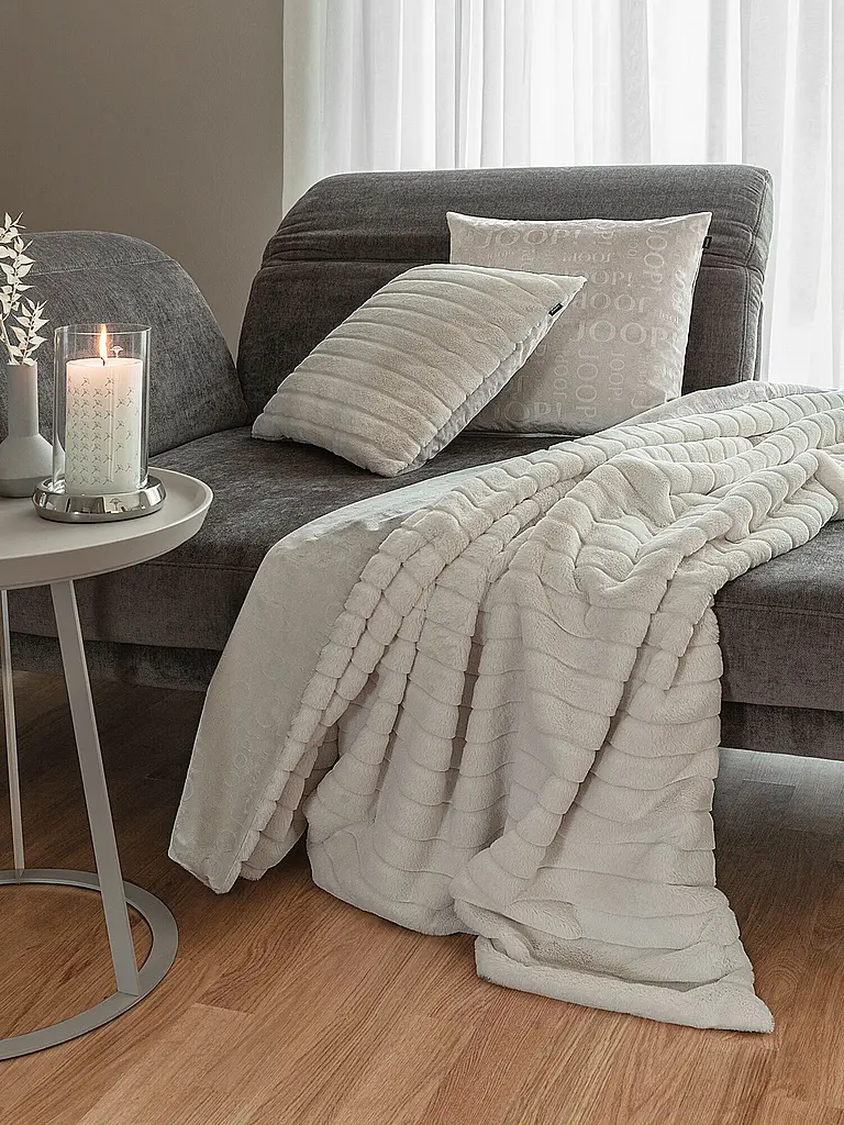JOOP | Copriletto - Plaid CORNFLOWER GLAM 130x170cm Naturale | 