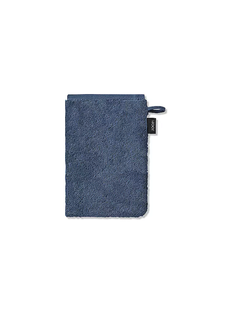 JOOP | Guanto da bagno 16x22 cm DIVEDED DOUBLEFACE Aqua | Blu scuro