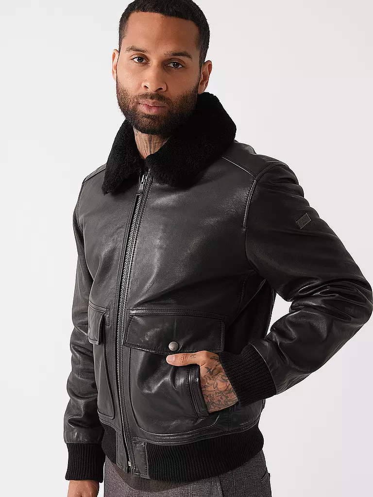 JOOP | Lederjacke AVIATOR AVIA | Nero