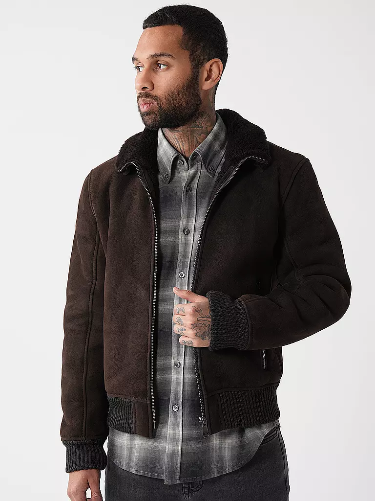 JOOP | Lederjacke RAZOR | Marrone