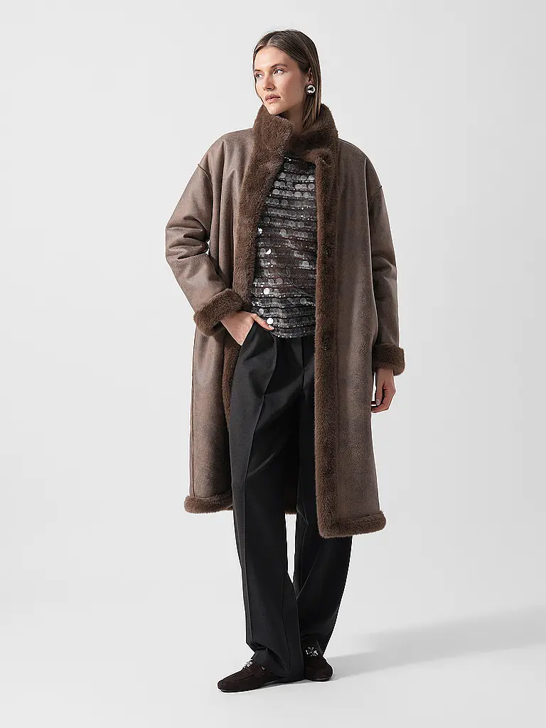 JOOP | Nome prodotto: Cappotto in pelliccia sintetica CIM | Marrone