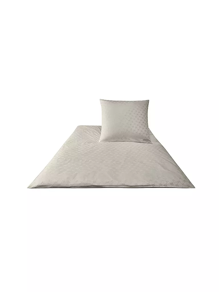 JOOP | Satin Bettwäsche Cornflower 2x 70x90cm/200x200cm Sand | Beige