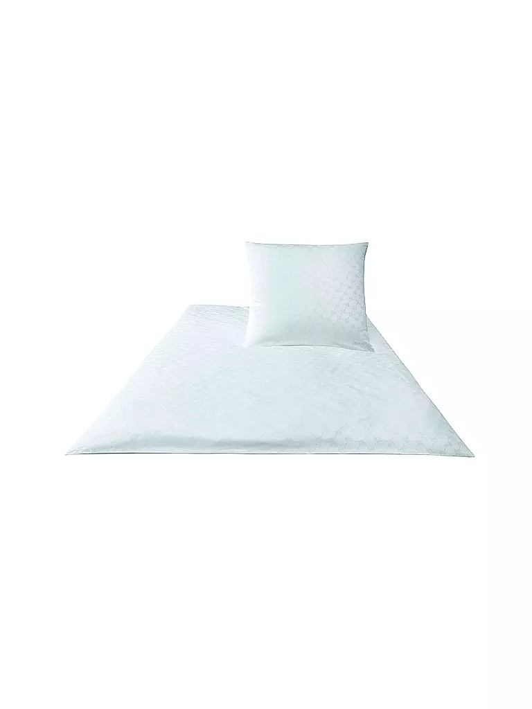 JOOP | Satin Bettwäsche Cornflower 70x90cm / 140x200cm Weiss | Bianco