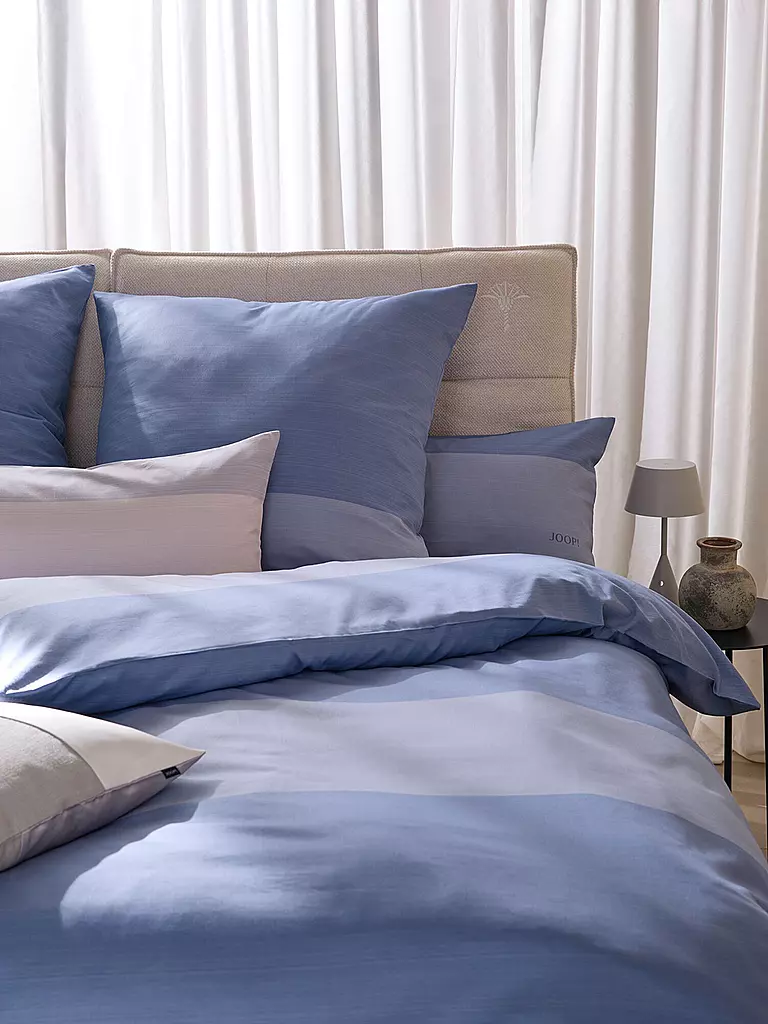 JOOP | Satin Bettwäsche SPLIT 70x90cm / 140x200cm Ocean  | Blu chiaro