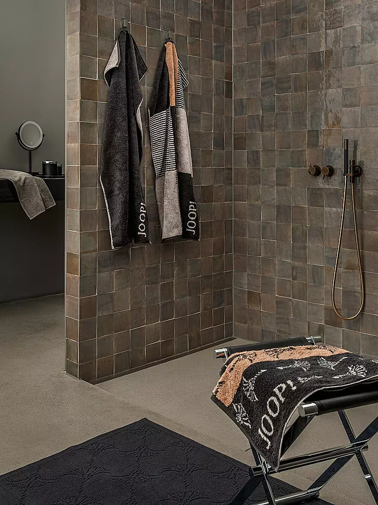 JOOP | Telo doccia 80x150 cm DIVEDED DOUBLEFACE Pietra | Grigio