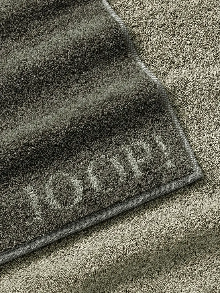 JOOP | Telo doccia 80x150cm CONTOUR DOUBLFACE Oliv | Verde scuro