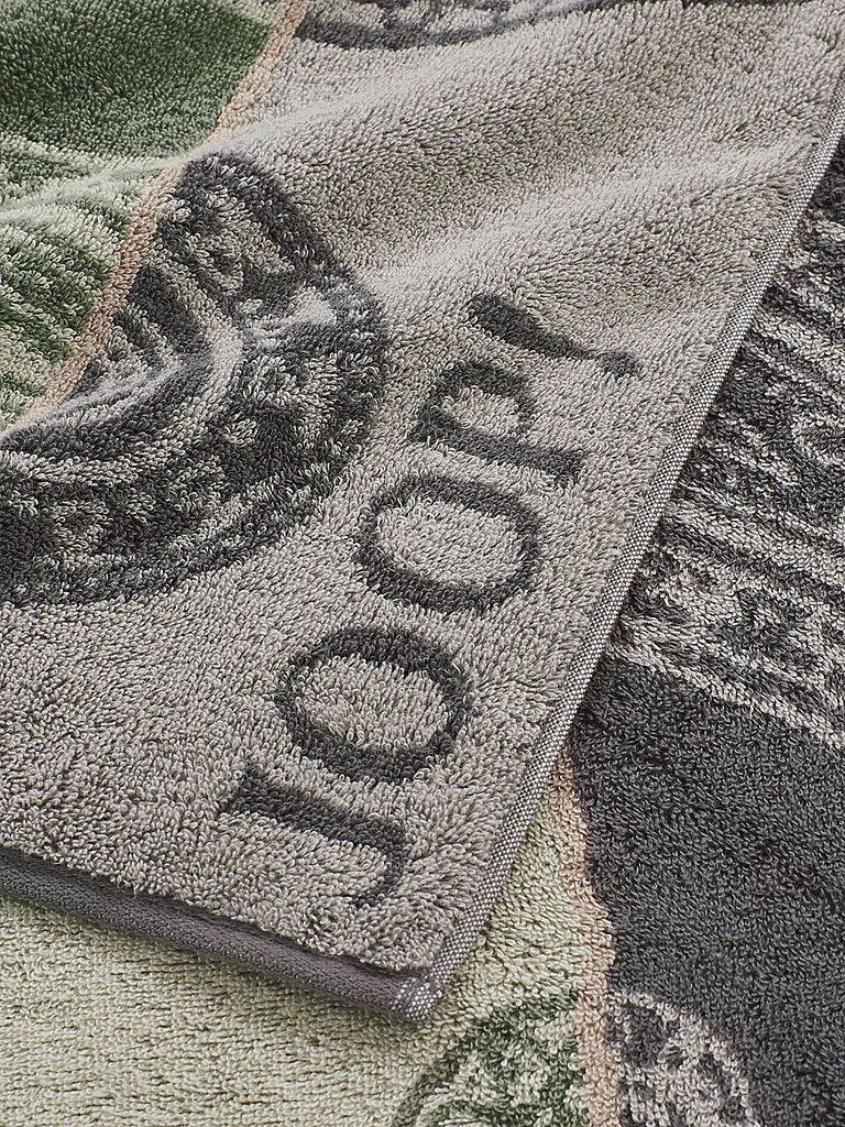JOOP | Telo doccia 80x150cm CONTOUR PAISLY Oliv | Verde scuro