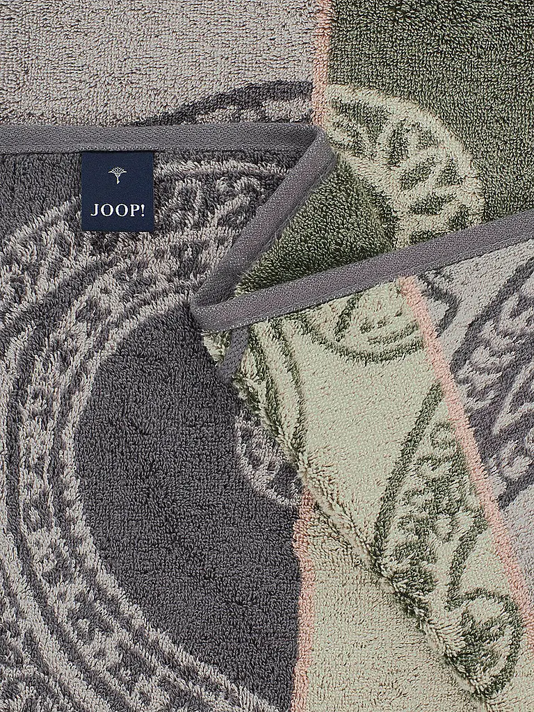 JOOP | Telo doccia 80x150cm CONTOUR PAISLY Oliv | Verde scuro