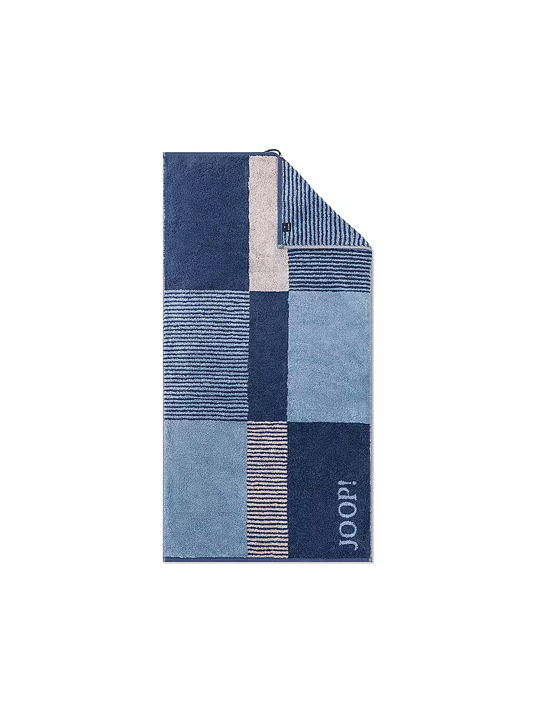 JOOP | Telo doccia 80x150cm DIVIDED SQUARES Aqua | Blu scuro