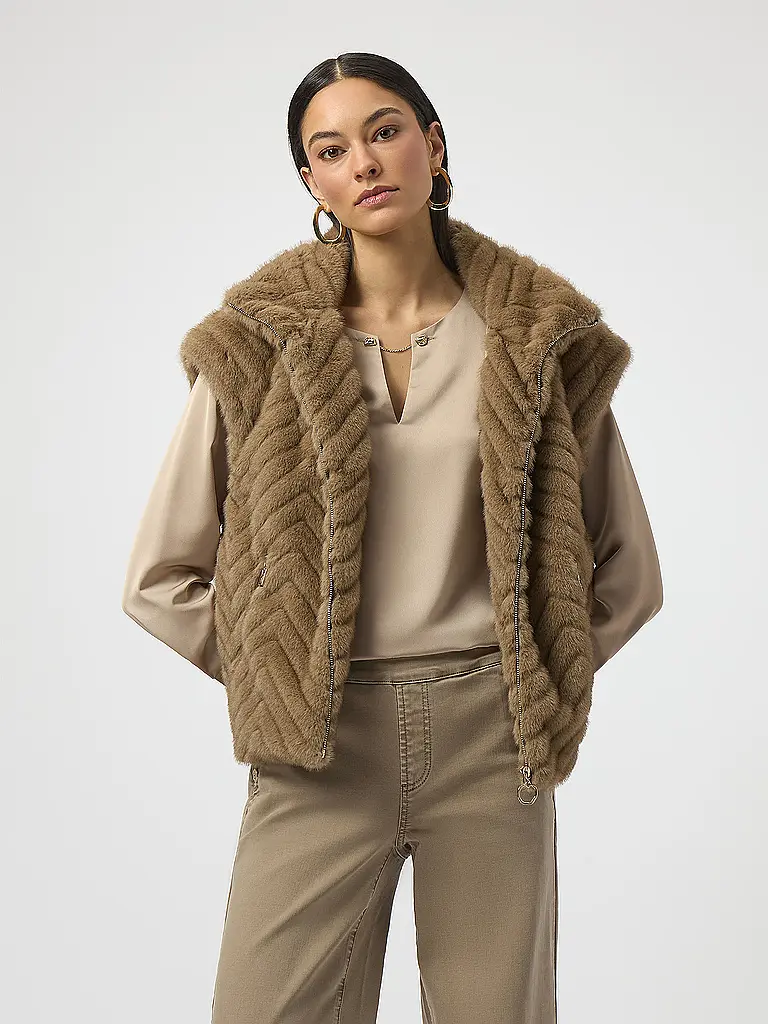 JOSEPH RIBKOFF | Gilet in pelliccia sintetica | Cammello