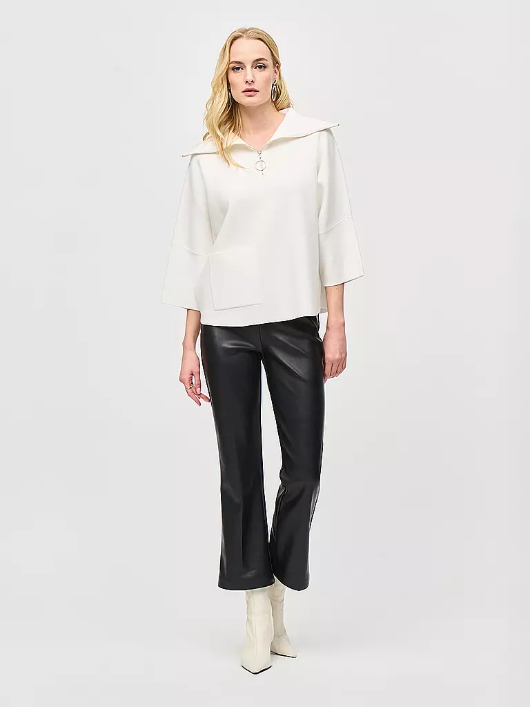 JOSEPH RIBKOFF | Pantaloni in similpelle bootcut fit 7/8 | Nero