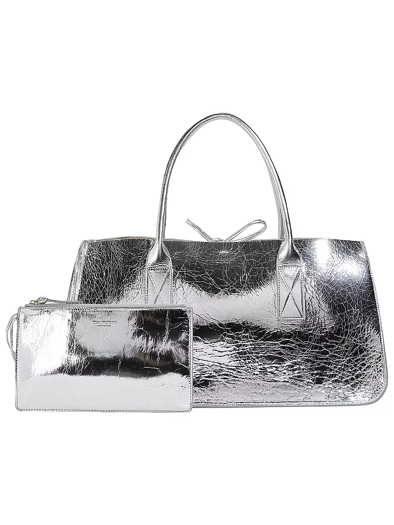 JULIA SKERGETH | Borsa in pelle - Shopper Large | Argento