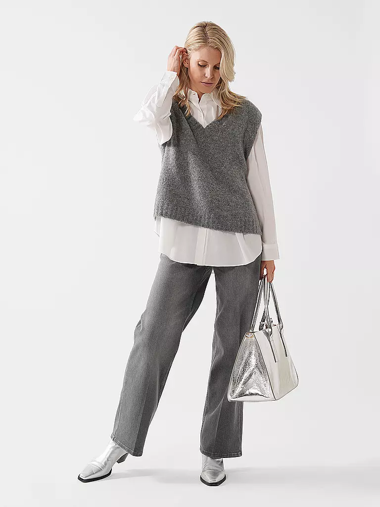 JULIA SKERGETH | Borsa in pelle - Shopper Large | Argento