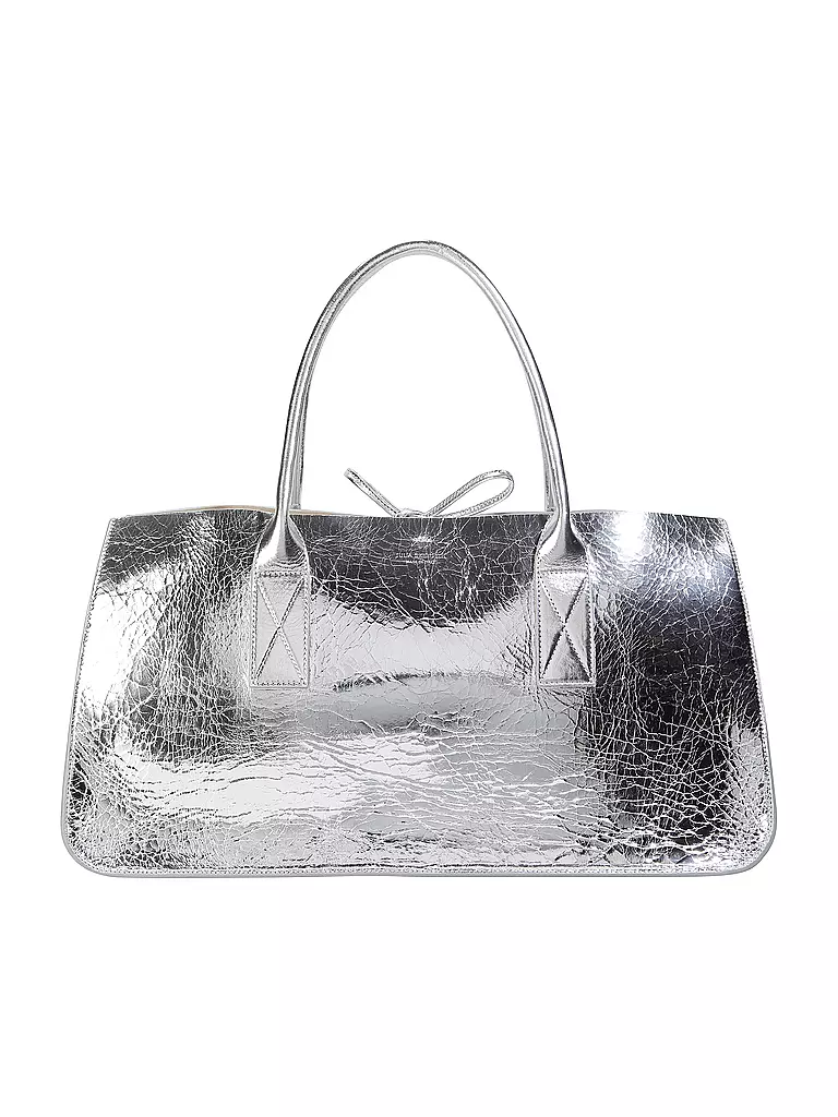 JULIA SKERGETH | Borsa in pelle - Shopper Large | Argento