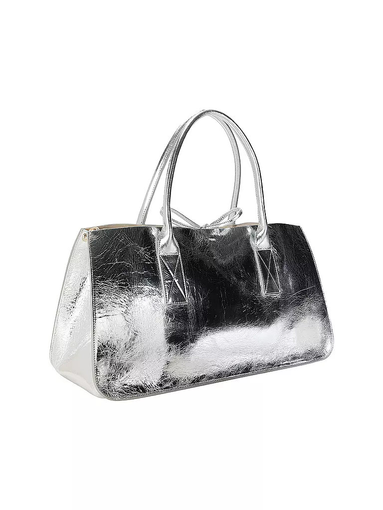 JULIA SKERGETH | Borsa in pelle - Shopper Large | Argento