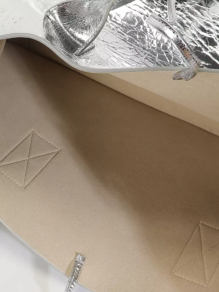 JULIA SKERGETH | Borsa in pelle - Shopper Large | Argento