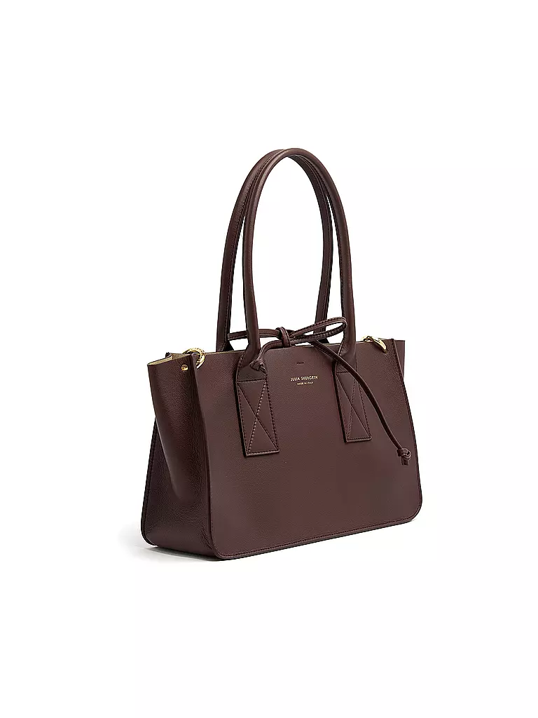 JULIA SKERGETH | Borsa in pelle - Shopper Medium | Rosso scuro