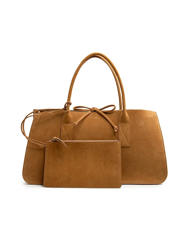 JULIA SKERGETH | Borsa in pelle TAKEAWAY BAG LARGE | Cammello