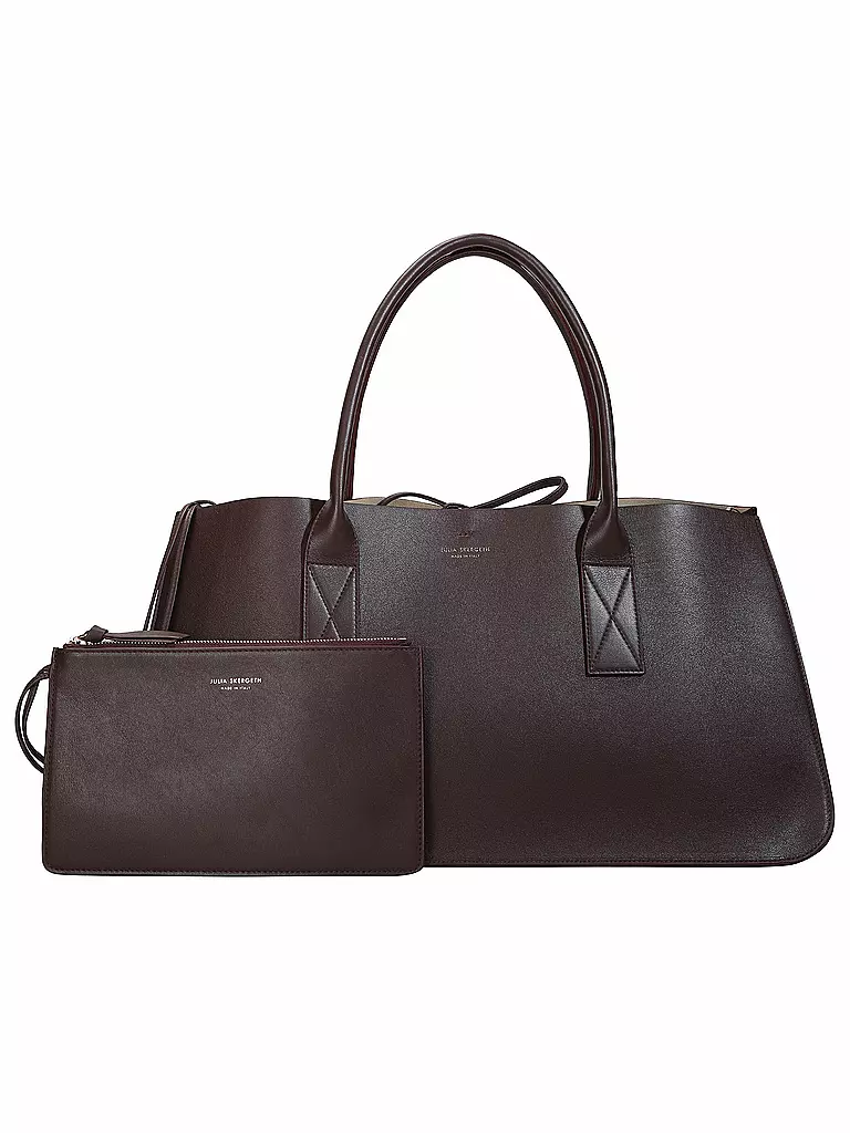JULIA SKERGETH | Ledertasche - Shopper Large | Rosso scuro