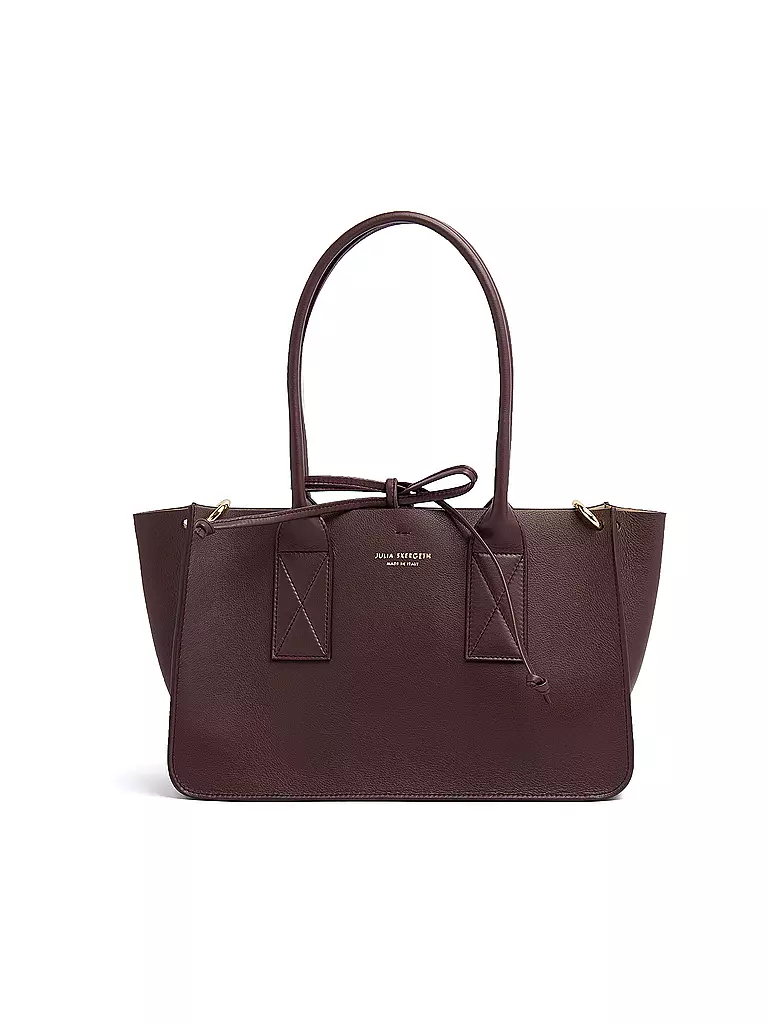 JULIA SKERGETH | Ledertasche - Shopper Medium | Rosso scuro