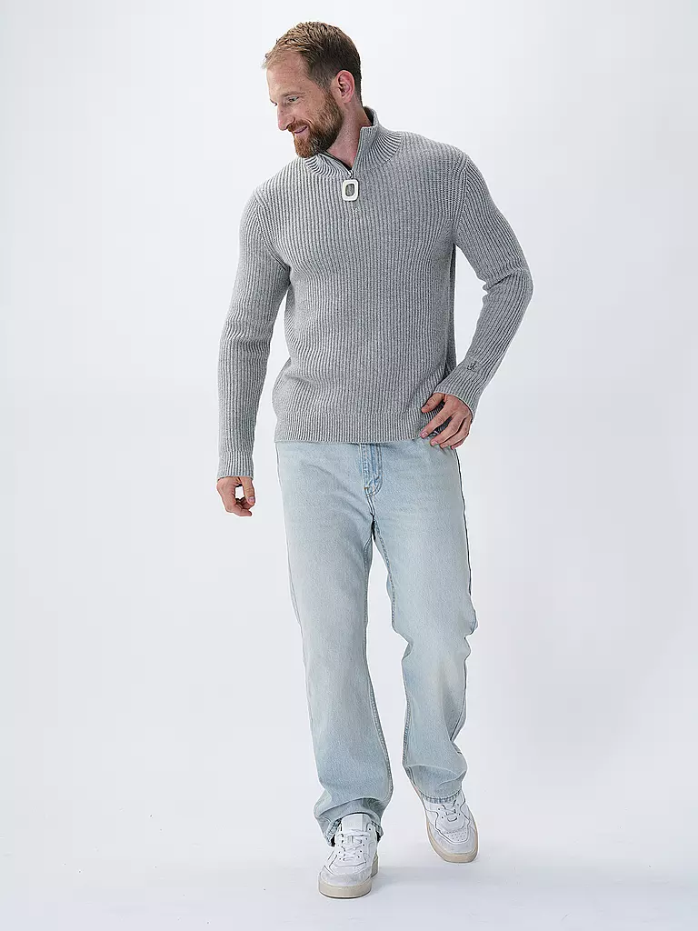 JW ANDERSON | Pullover Troyer | Grigio chiaro