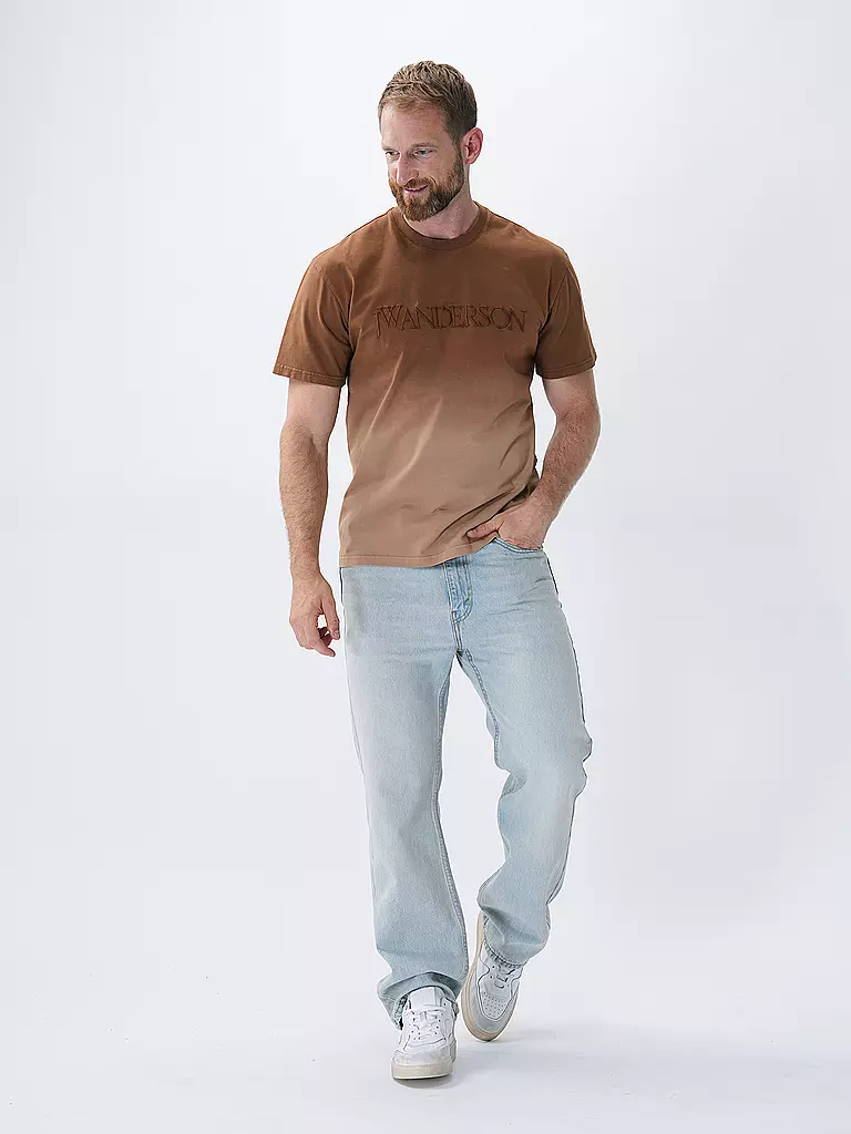 JW ANDERSON | T-shirt LOGO GRADIENT TEE | Marrone