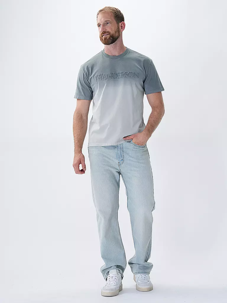 JW ANDERSON | T-shirt LOGO GRADIENT TEE | Grigio chiaro