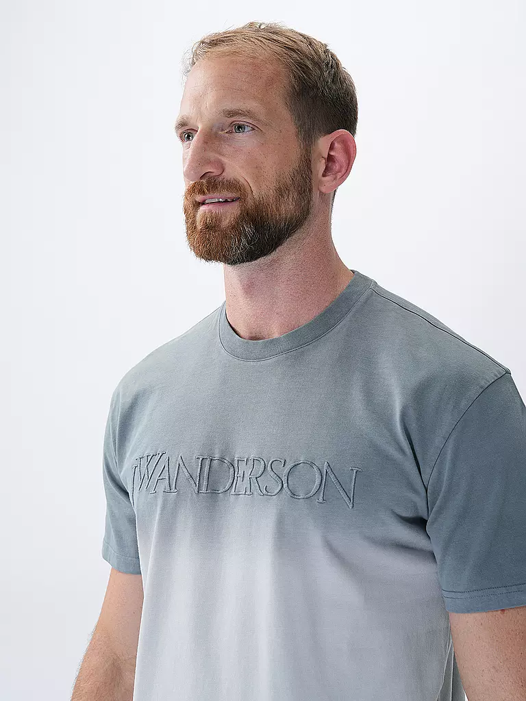 JW ANDERSON | T-shirt LOGO GRADIENT TEE | Grigio chiaro