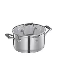KÜCHENPROFI | Casseruola 20cm/3l BOLOGNA Acciaio inox /Nero | Argento