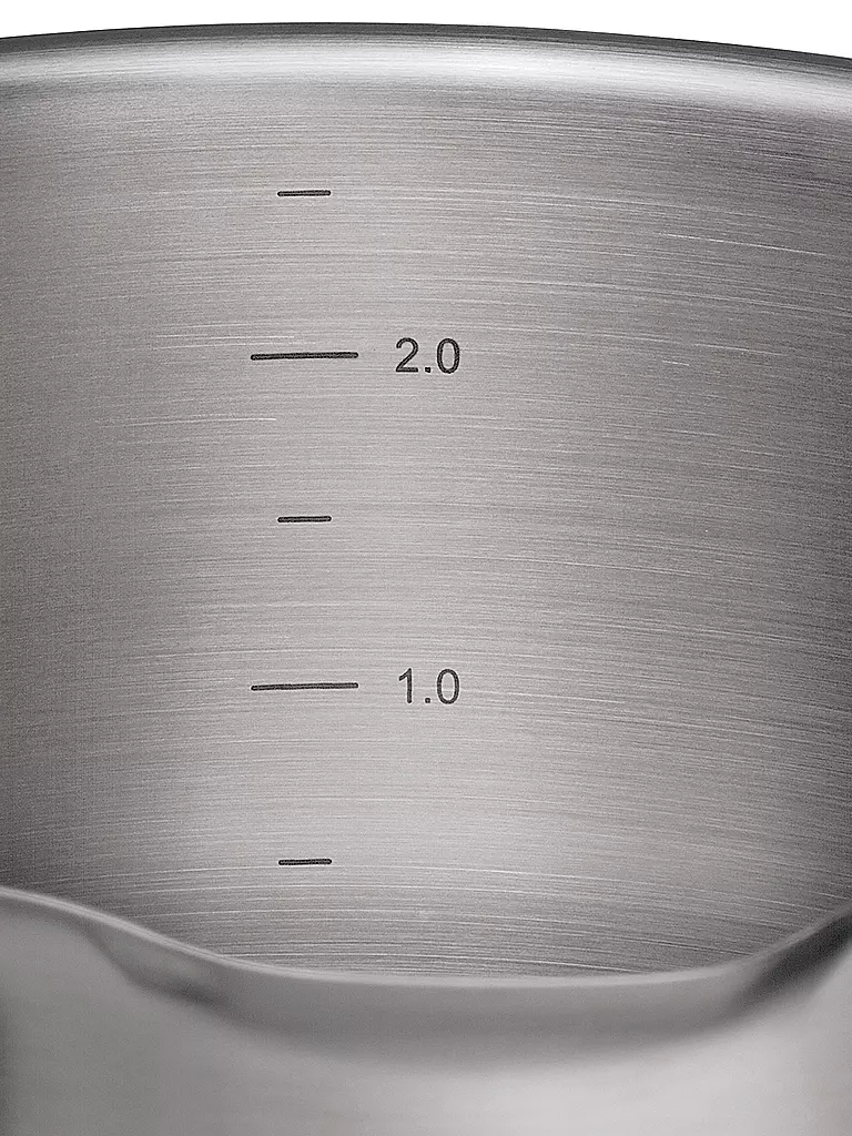KÜCHENPROFI | Casseruola 20cm/3l BOLOGNA Acciaio inox /Nero | Argento