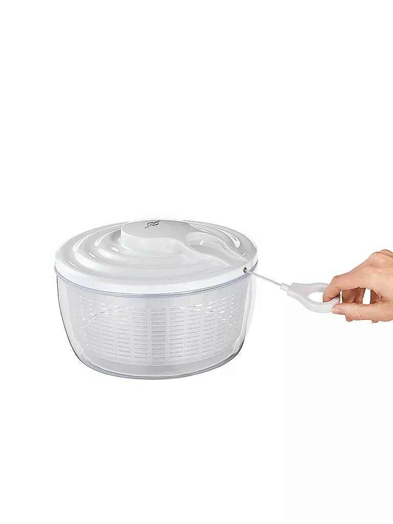 KÜCHENPROFI | Centrifuga per insalata WAVE 24 cm, plastica / bianco | Bianco
