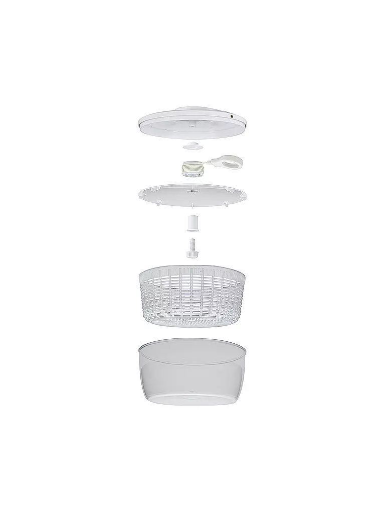 KÜCHENPROFI | Centrifuga per insalata WAVE 24 cm, plastica / bianco | 
