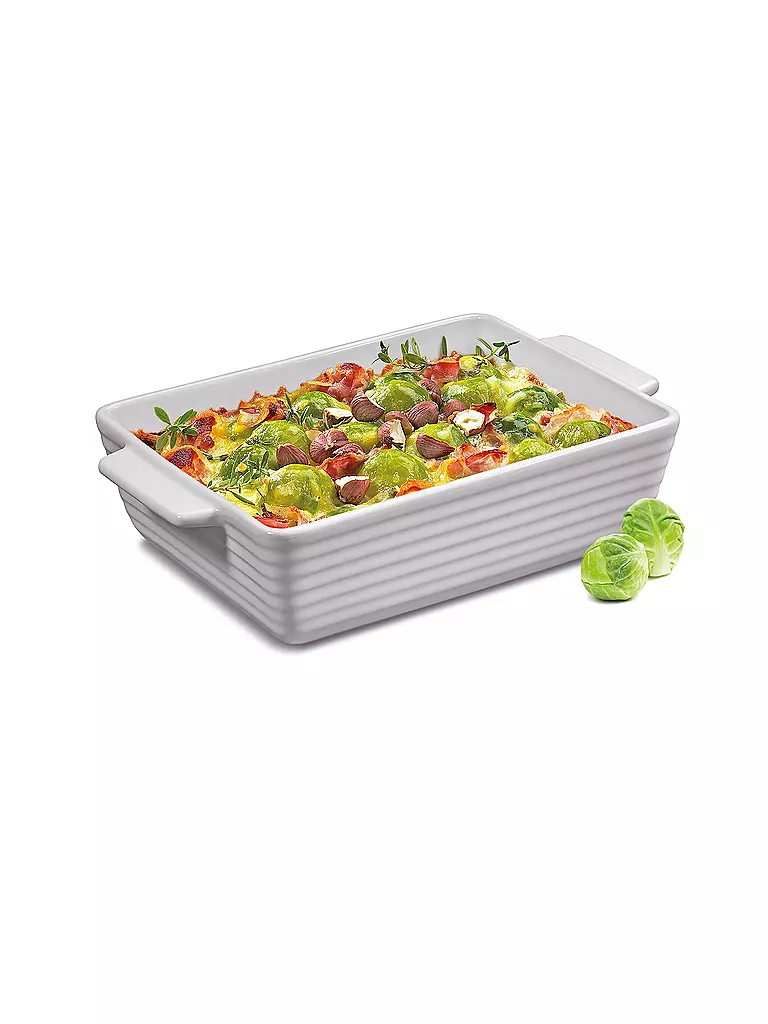 KÜCHENPROFI | Gratin BURGUND rettangolare 17cm/0,75 l Bianco | Bianco