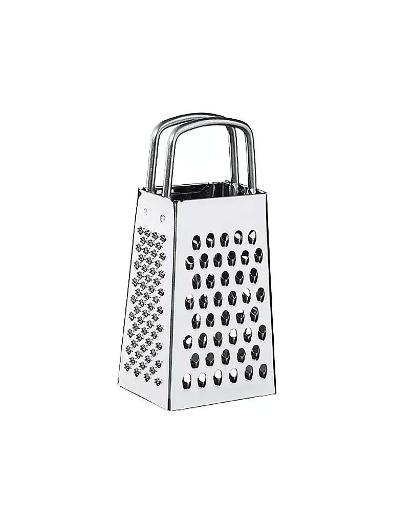 KÜCHENPROFI | Mini grattugia a quattro lati 8 cm in acciaio inox | Argento
